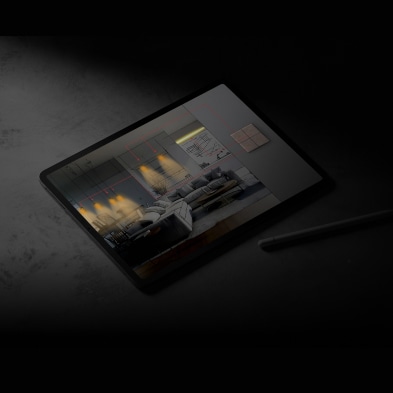 A stylish bedroom with a generous bed and a functional desk, blending comfort and modern design elements seamlessly.